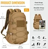 25L Taktischer Rucksack 1000D Nylon Tactical Daypack Bundeswehr Wanderrucksack MOLLE Kampfrucksack Wasserabweisend f&uuml;r Herren Damen Uni Reise Sport Outdoor Klettern Camping Trekking