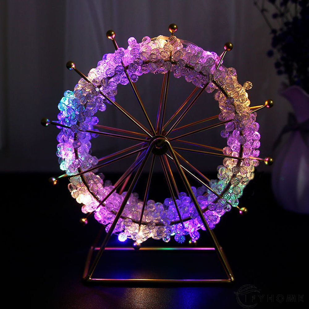 Creative diy handmade gypsophila beaded ferris wheel ornaments colorful beads | IFYHOME