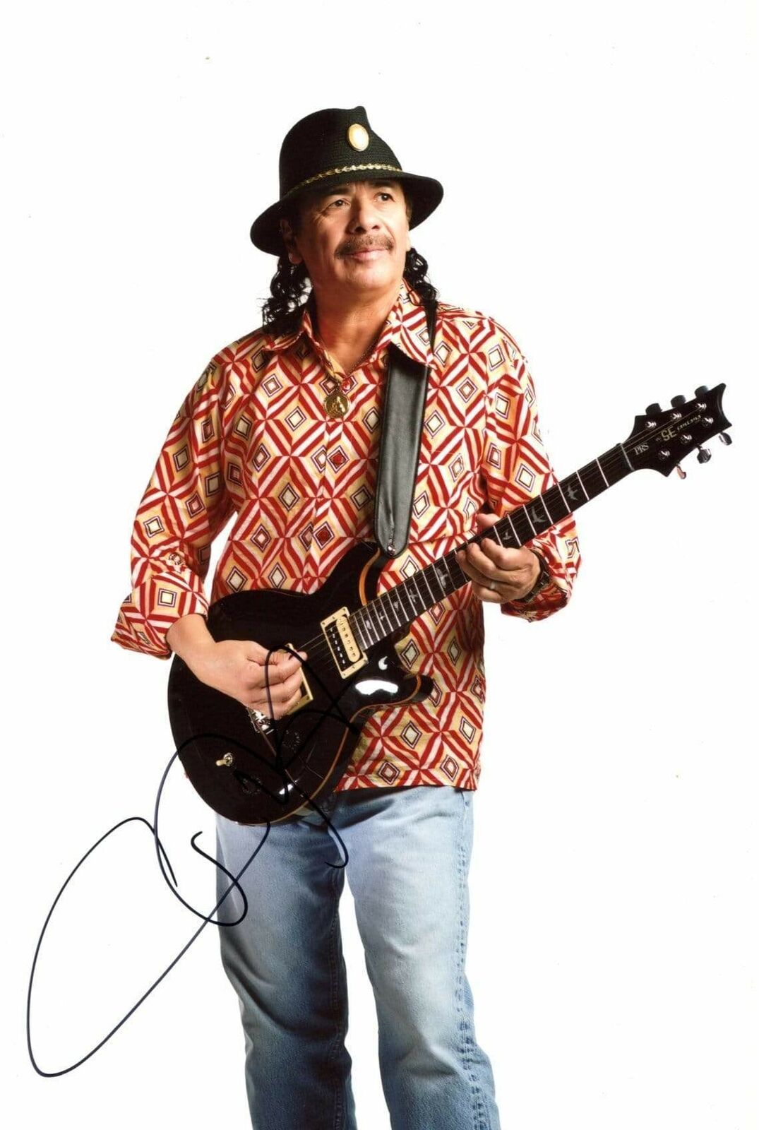 Carlos Santana TOP MUSICIAN autograph, In-Person signed Photo Poster painting