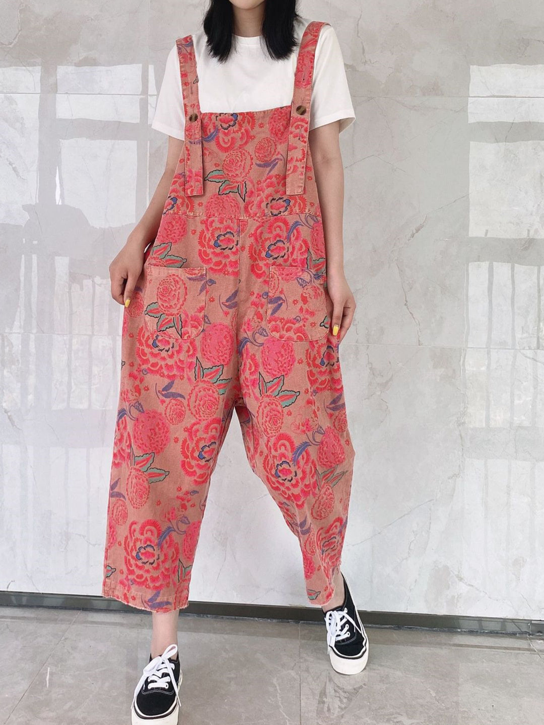 Women Half Sleeve V-neck Solid Color Dress