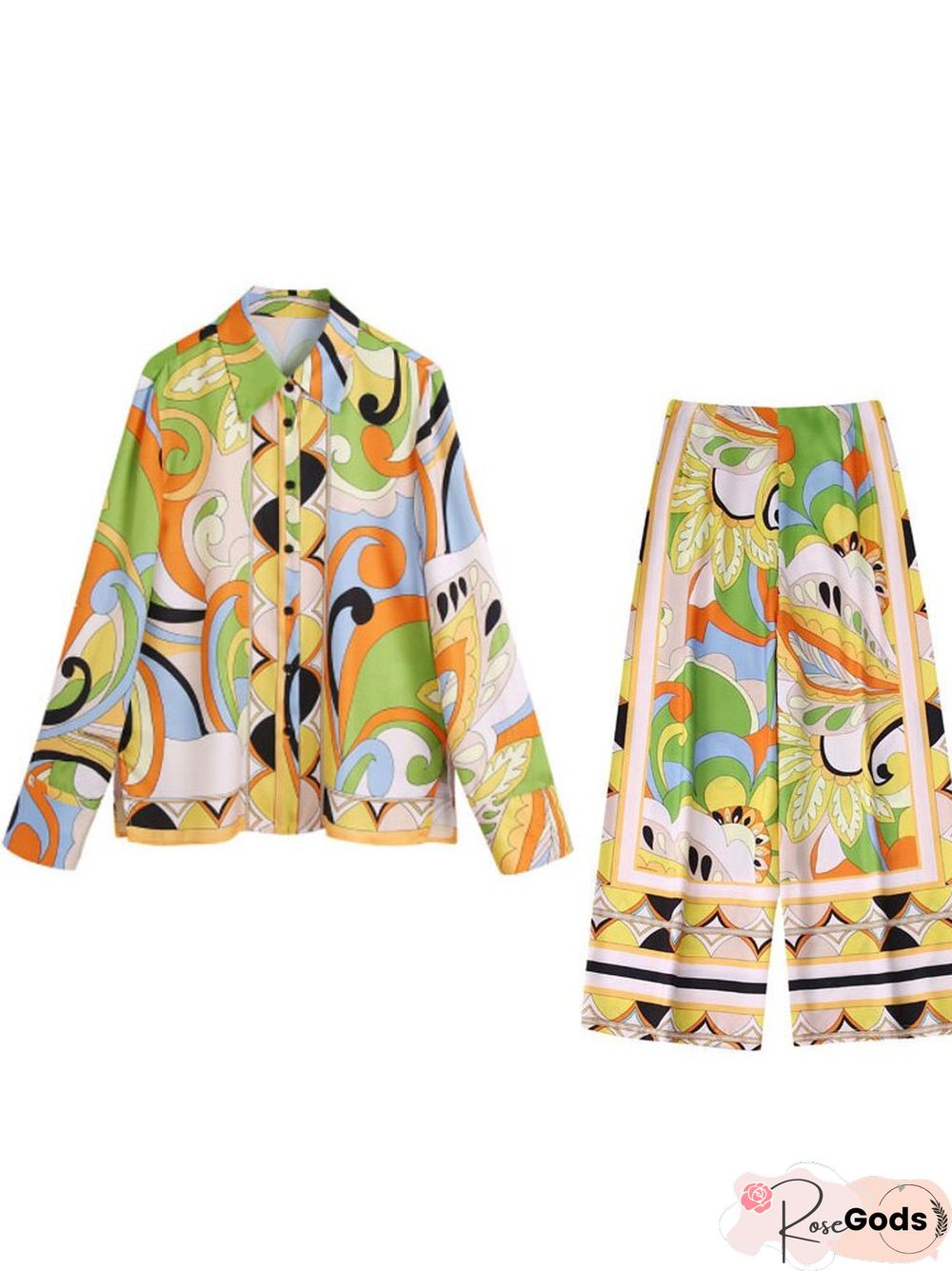 HASASERIES HS0542 Casual Long Sleeved Hooded Shirt Jacket+straight Leg Pants 2pcs Set
