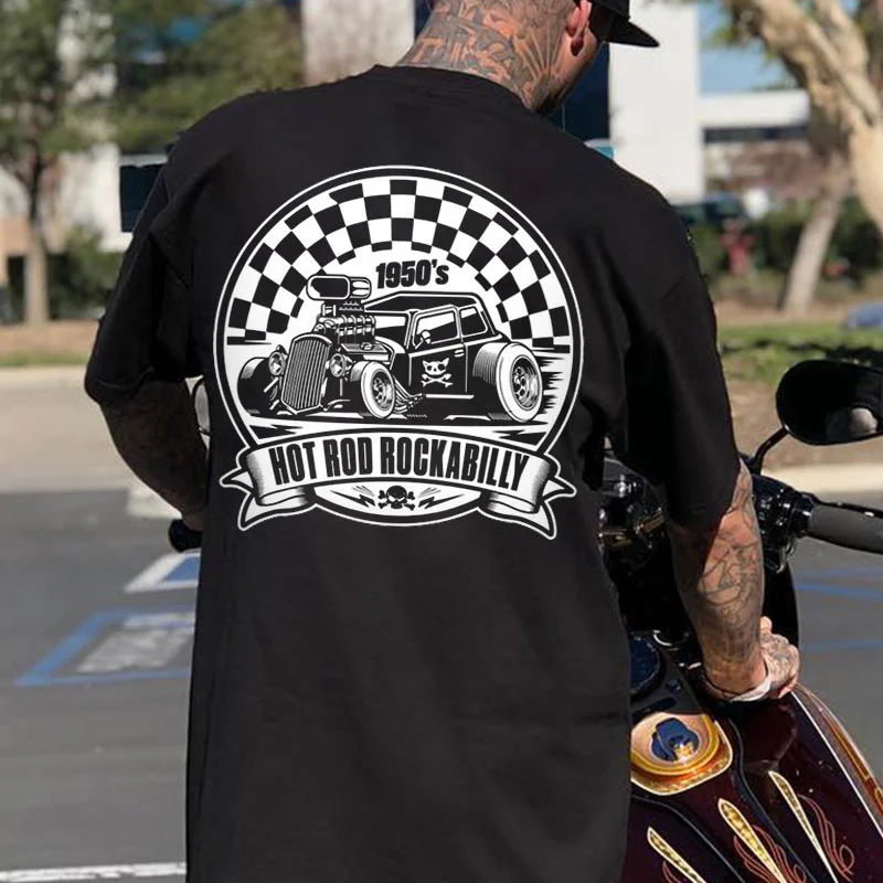 HOT ROD ROCKABILLY Classic Car Print Men's T-shirt