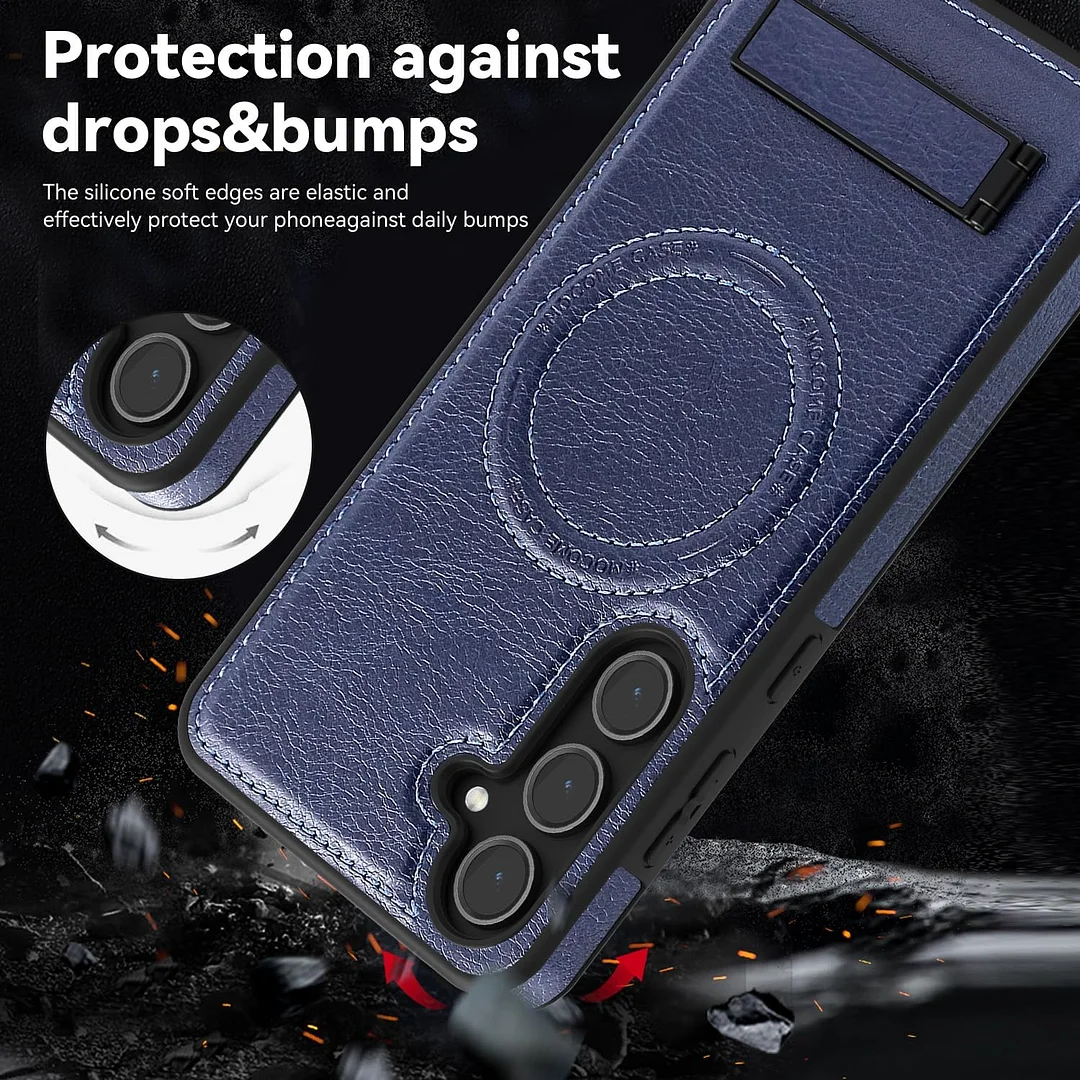 Samsung Galaxy Z Fold 6 Leather Case Magnetic Protective Case Holder Phone Case