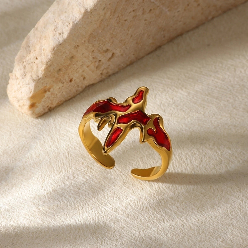 Casual Elegant Minimalist Geometric Heart Shape 304 Stainless Steel Artificial Pearls Plating Open Rings