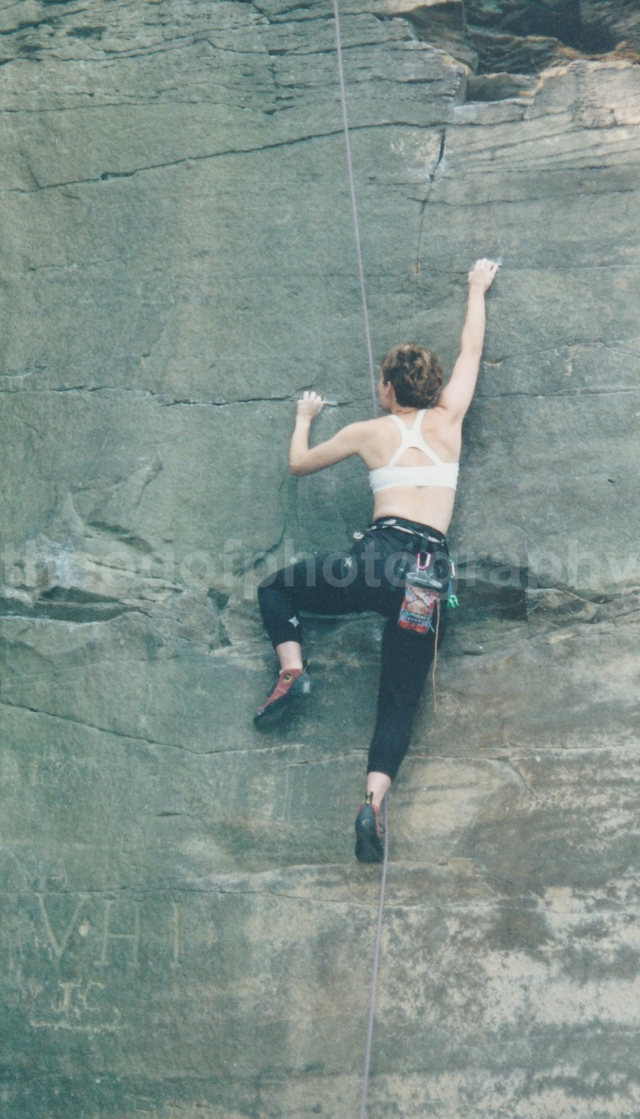 ROCK CLIMBING Female WOMAN Girl FOUND Photo Poster paintingGRAPH Color22 34