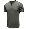 Gioiacombo&trade; Collo Henley da uomo tinta unita maniche corte