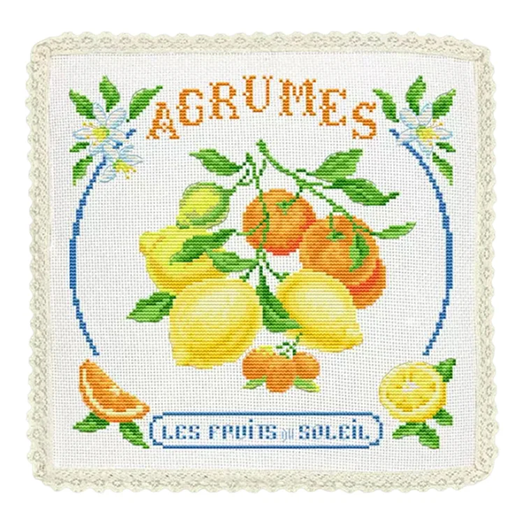 Spring-14CT Cotton Cross Stitch Stamped Pillow Cover Kit for Home Decor 33x33cm gbfke