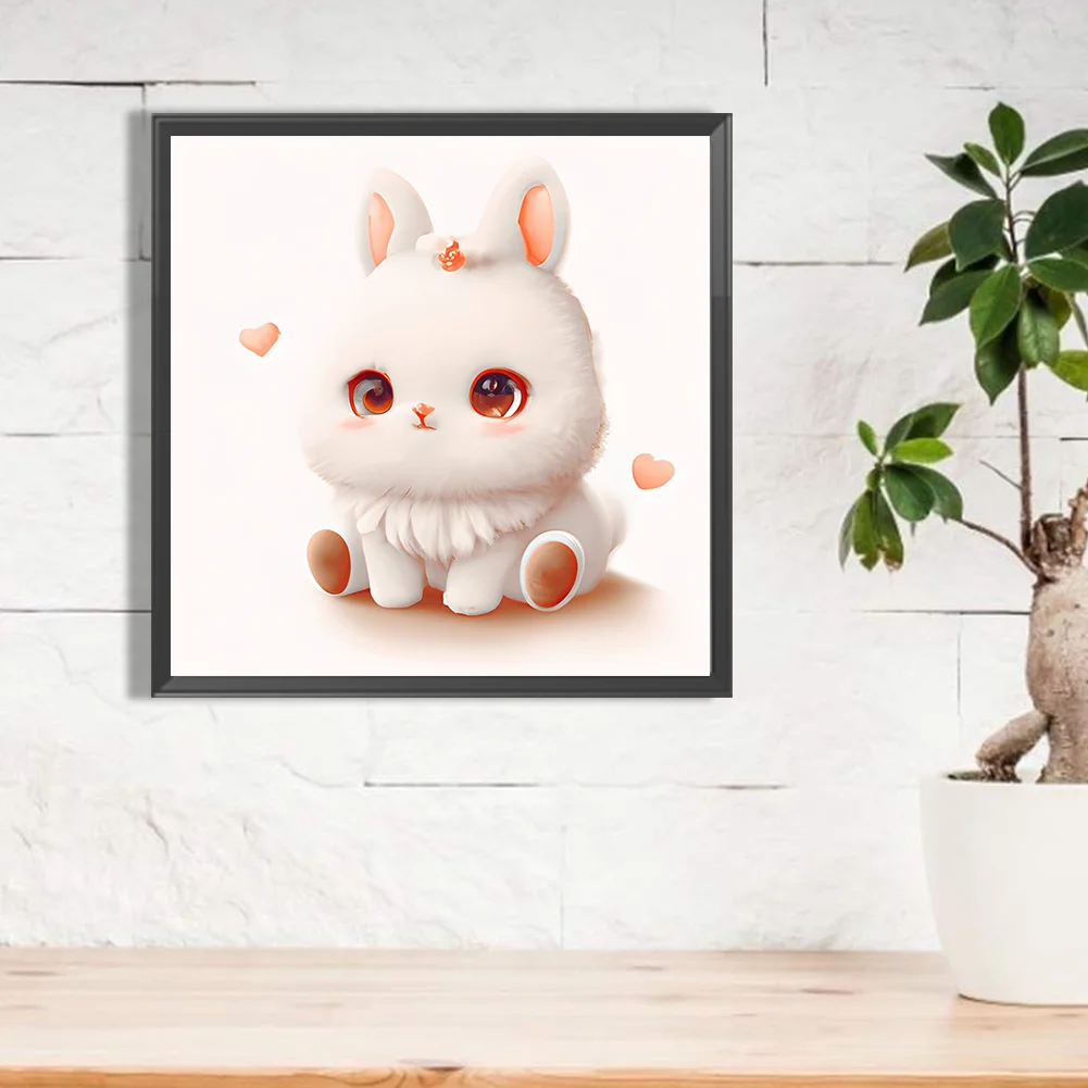 Full Round Diamond Painting 30*30cm - Big Head Animal Rabbit