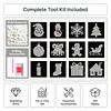 12Pcs DIY Pearl Painting Christmas for Home Wall Decor(15x15cm)