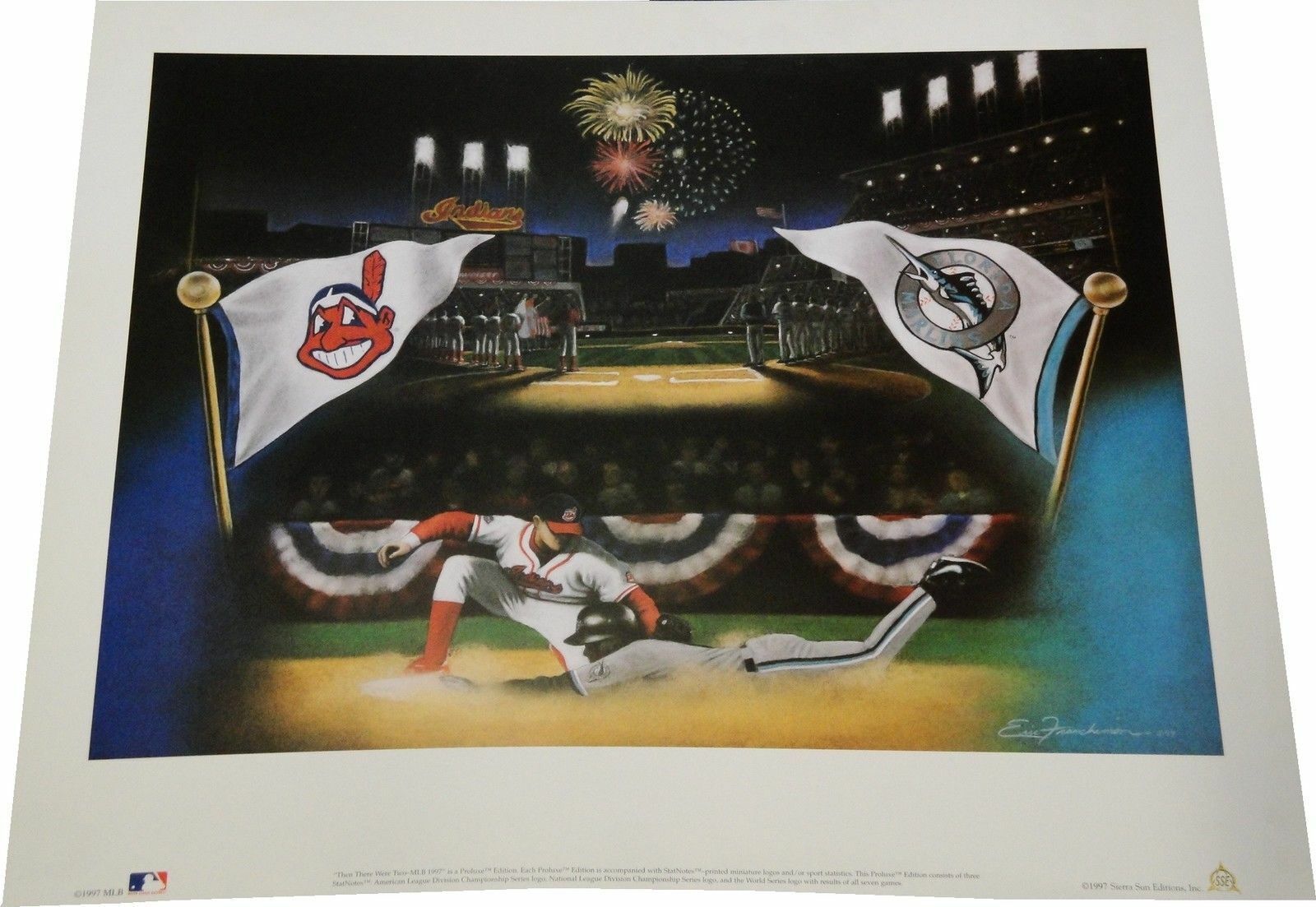 Florida Marlins Vs Cleveland Indians 18x24 Poster Photo Poster painting Unsigned Brand New