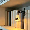 3D Printed Decorative Bookshelf Light Warm Glow & Easy Placement Reading Book Shelf Lights Fantasy Design & Versatile for Study Corner Home Library Decor