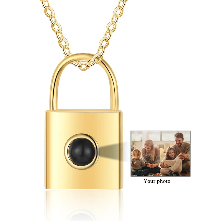 Lock Projection Necklace Personalized Photo Magnetic Necklace