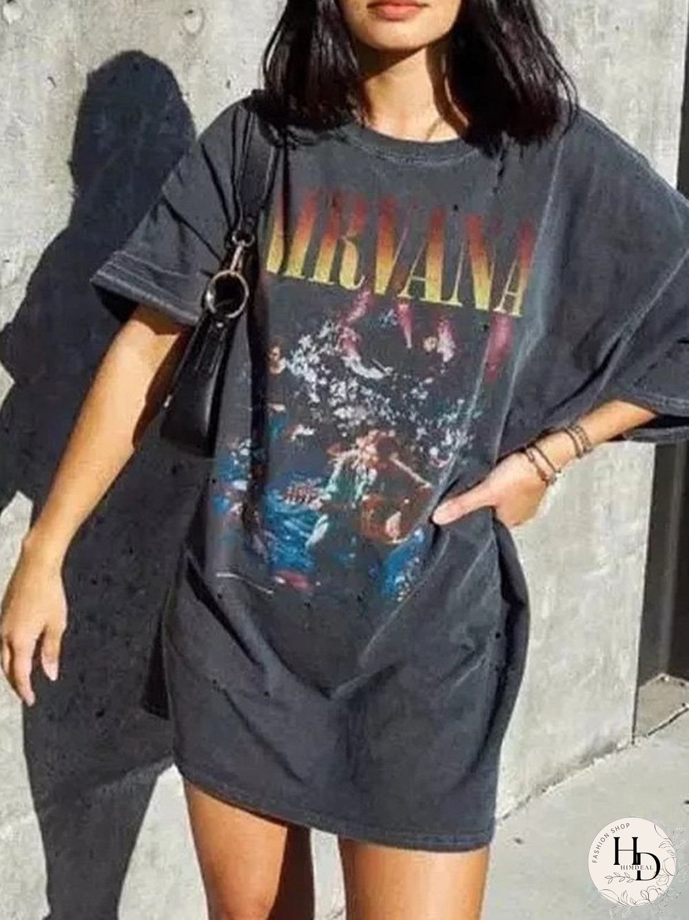 Rock Man Graphic Oversized Tee