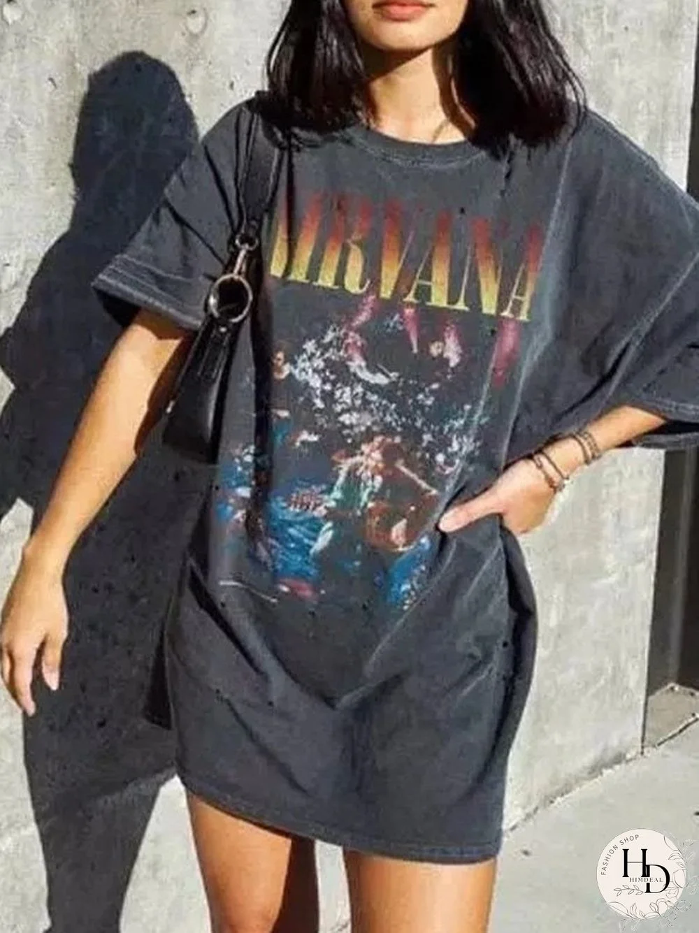 Rock Man Graphic Oversized Tee