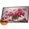 Pivoine-Plein diamant rond peinture-40 * 30cm