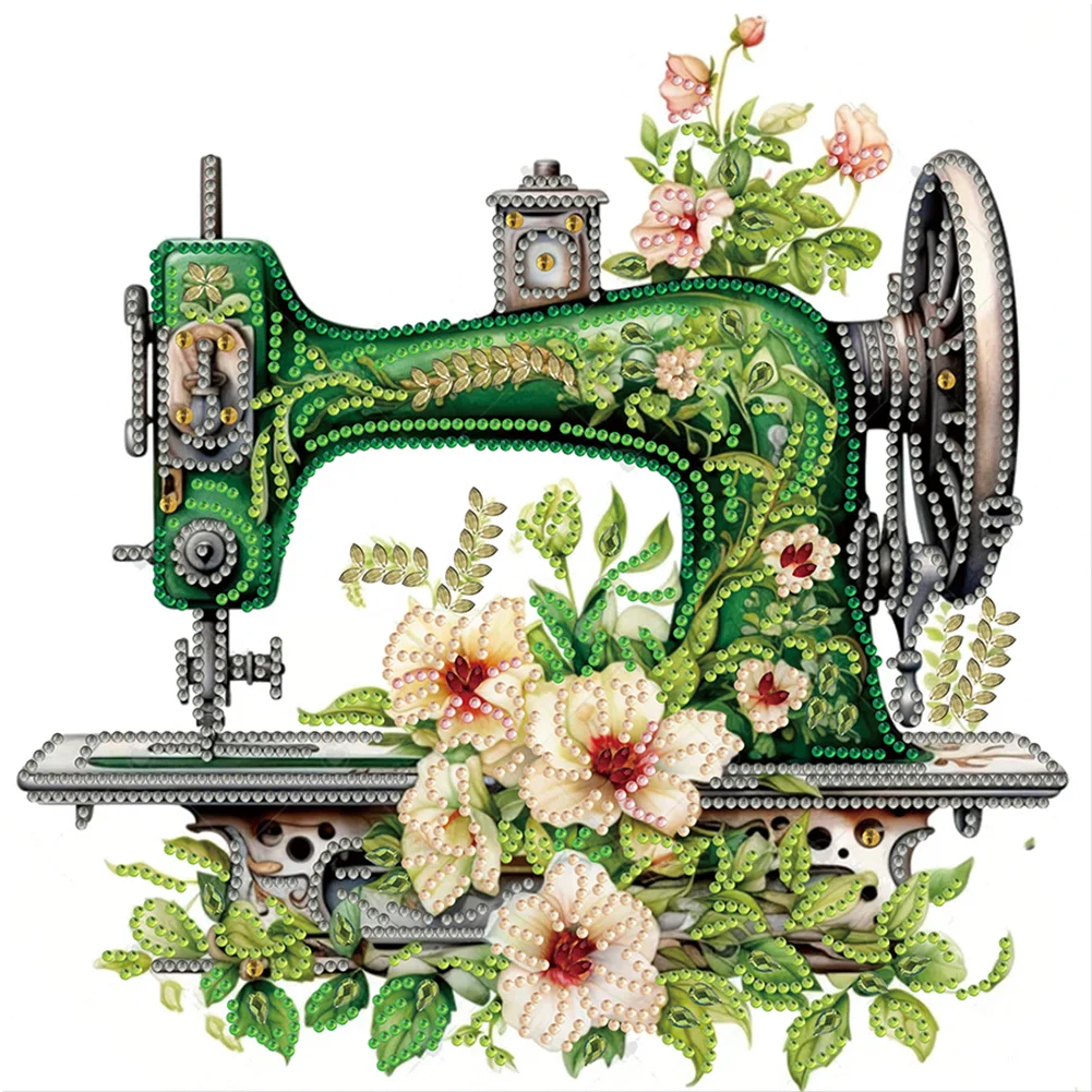 Diamond Painting - Partial Special Shaped Drill - Sewing Machine(Canvas|30*30cm)