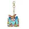 (US Only)PET Double Sided Special Shaped Easter Alphabet DIY Diamond Painting Keychain