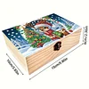 5D DIY Diamond Painting Handmade Wood Storage Box Crystal Storage Case (Deer)