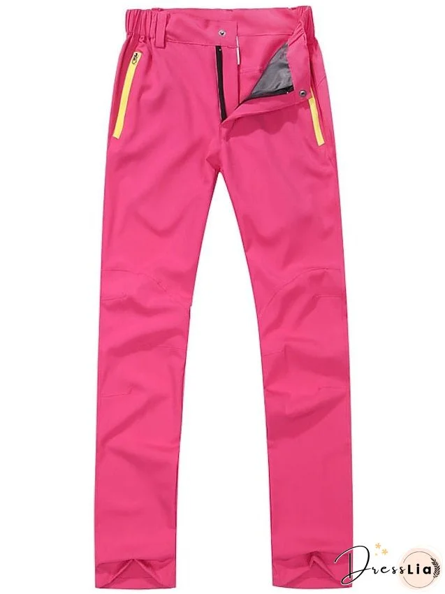 Women's Waterproof Hiking Pants Summer Outdoor Waterproof Windproof Breathable Quick Dry Pants / Trousers Bottoms Black
