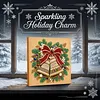 (25x25cm)DIY Pearl Painting Xmas Framed Handmade Pearl Material Art Kit Living Room Decor
