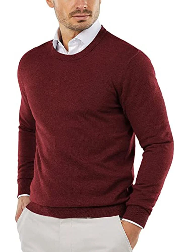 Trendy Crew Neck Pullover Knitted Sweater (US Only) QueenFunky