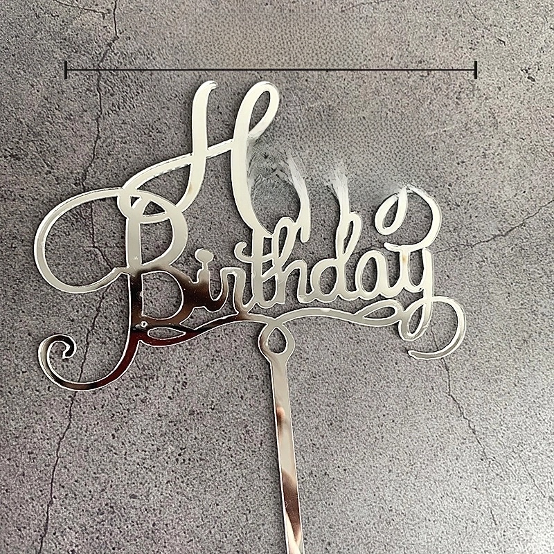 10 Pieces Letter Arylic Birthday Cake Decorating Supplies