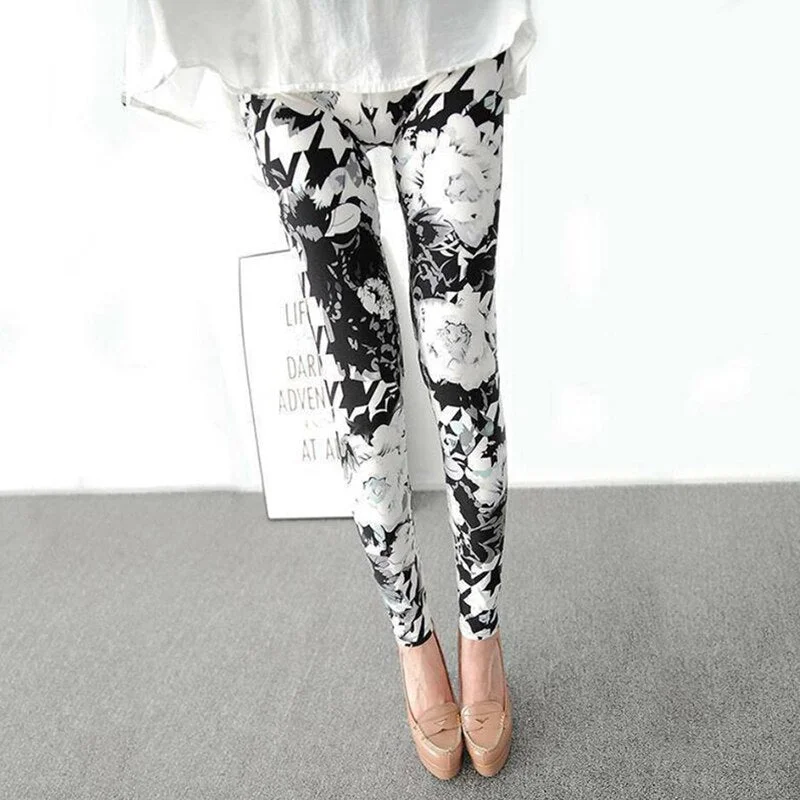 CUHAKCI Female Workout Slim High Waist Elastic Sexy Pants Women Leggings Print Stretchy Fitness Gym Leggins Trousers