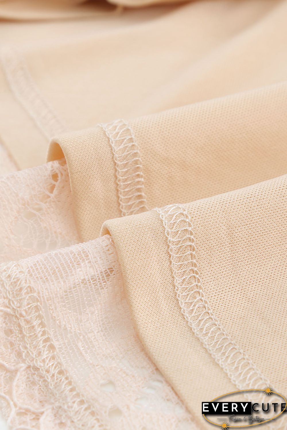 Lace Crochet Ruffle Hollow-out Long Sleeve Top