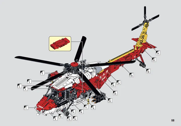 KAVOWORLD 99918 MZ-20 Armed Rescue Helicopter Combat Modified
