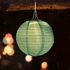 8 inch LED Round Solar Lantern Solid Color Waterproof Pendant Garden Decor