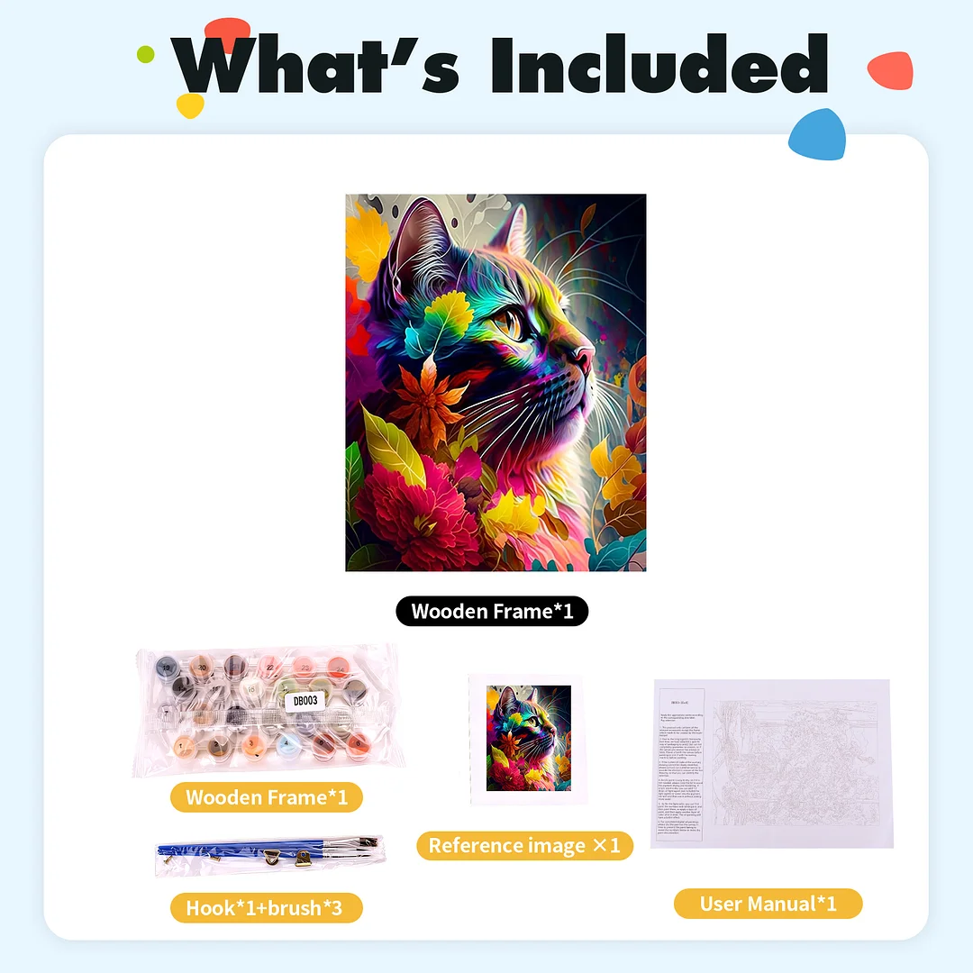 DIY Autumn Leaf Cat Paint by Numbers Kits Drawing Paintwork on Canvas 15.75x19.69inch Without Frame Canvas Oil Painting Number Painting for Beginners Adults Gift Home Wall Decor