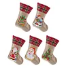 14 Inch Large DIY Linen Diamond Painting Xmas Stocking Hanging Gift Candy Bag Kits(20x35cm)
