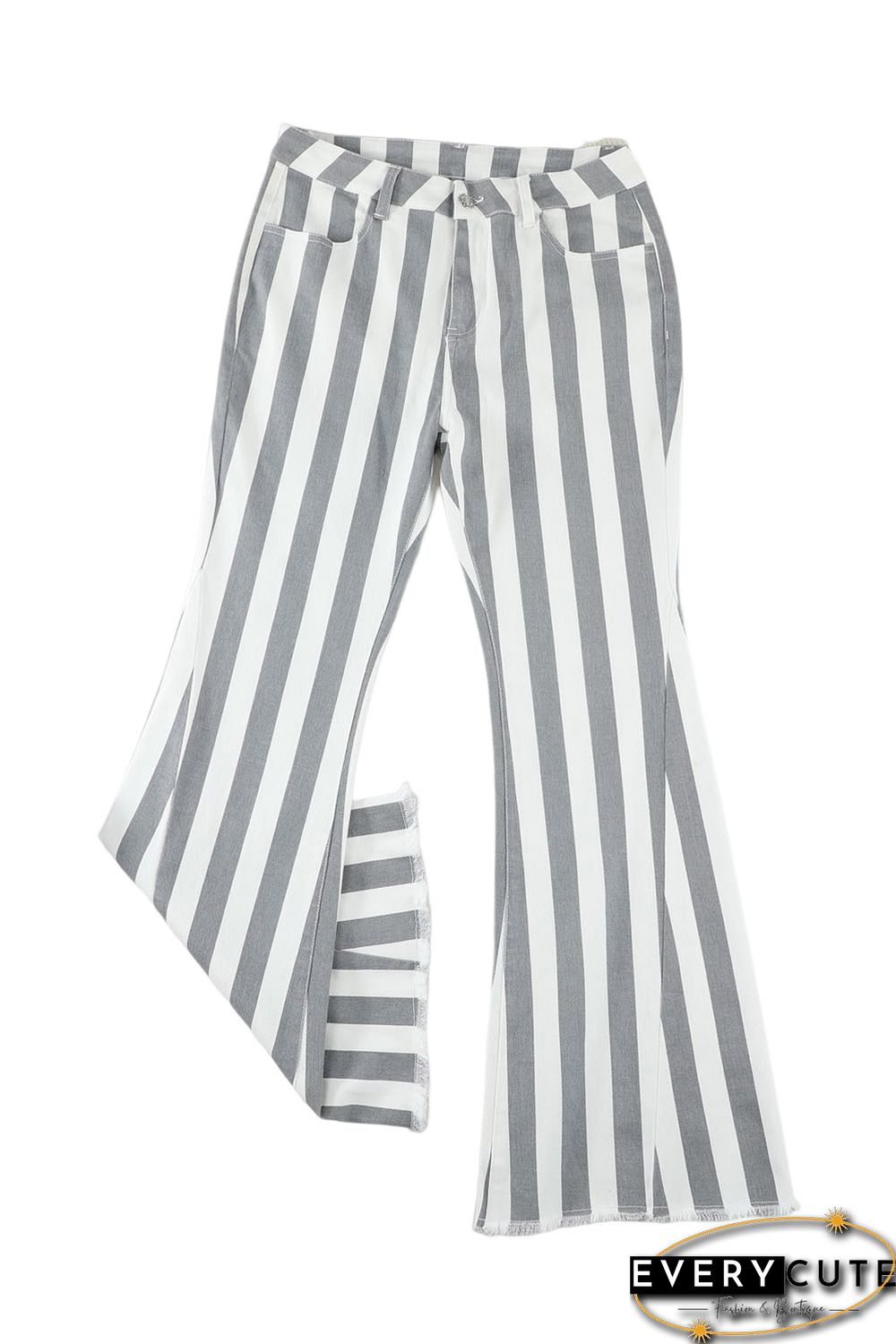 Stripe Star Embellished Western Flare Jeans