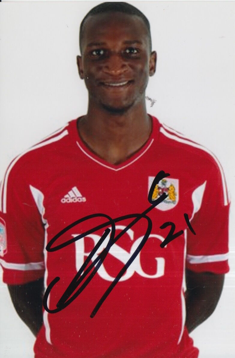 BRISTOL CITY HAND SIGNED KALIFA CISSE 6X4 Photo Poster painting 1.