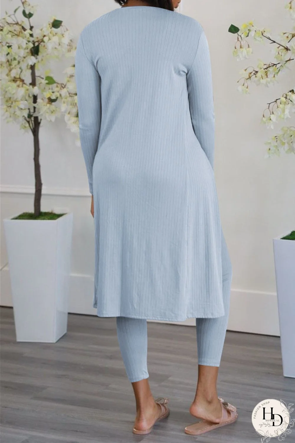 Burgundy Fashion Casual Solid Cardigan Vests Pants U Neck Long Sleeve Three-piece Set