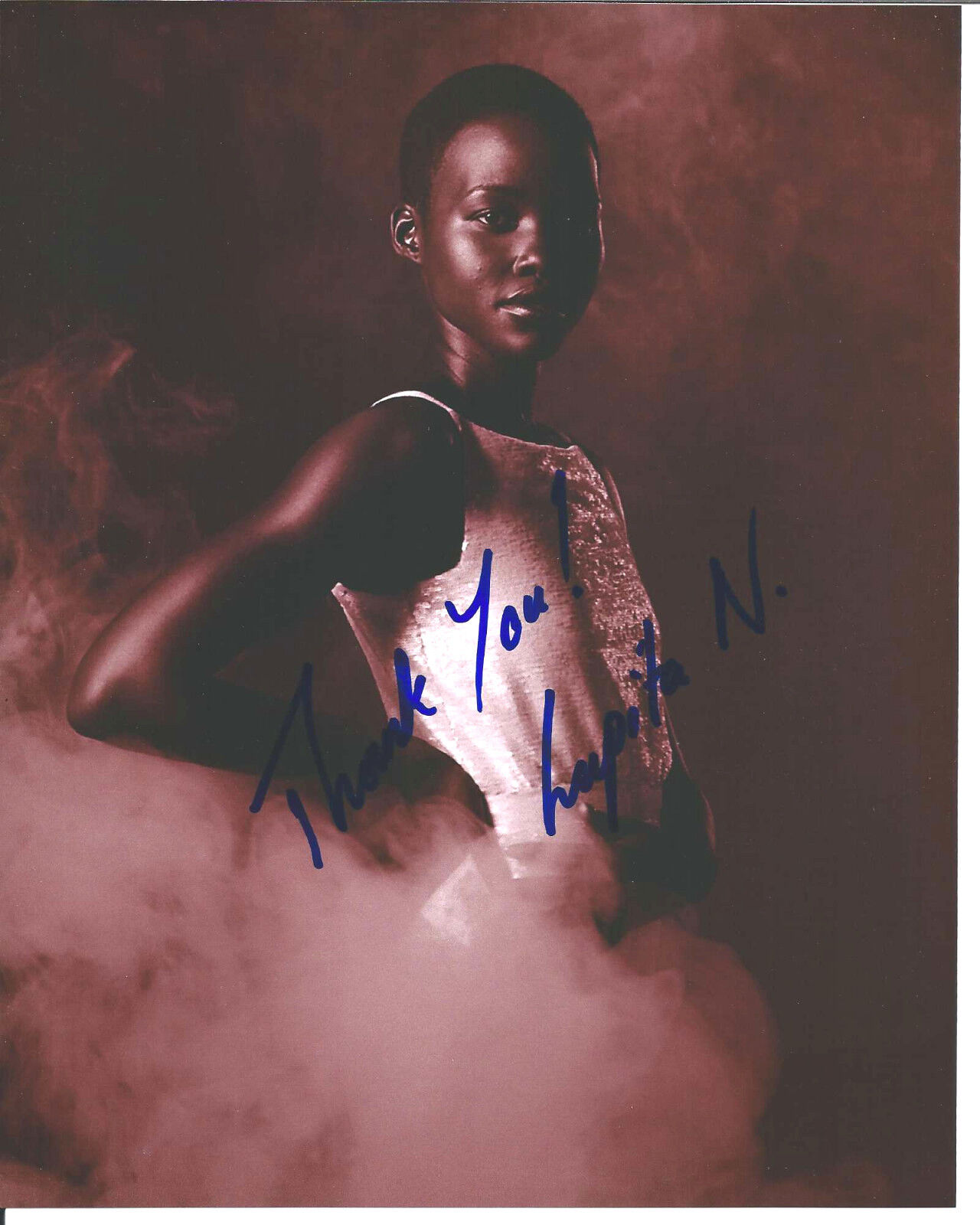 ACTRESS LUPITA NYONG'O SIGNED 12 YEARS A SLAVE 8X10 Photo Poster painting W/COA OSCAR WINNER