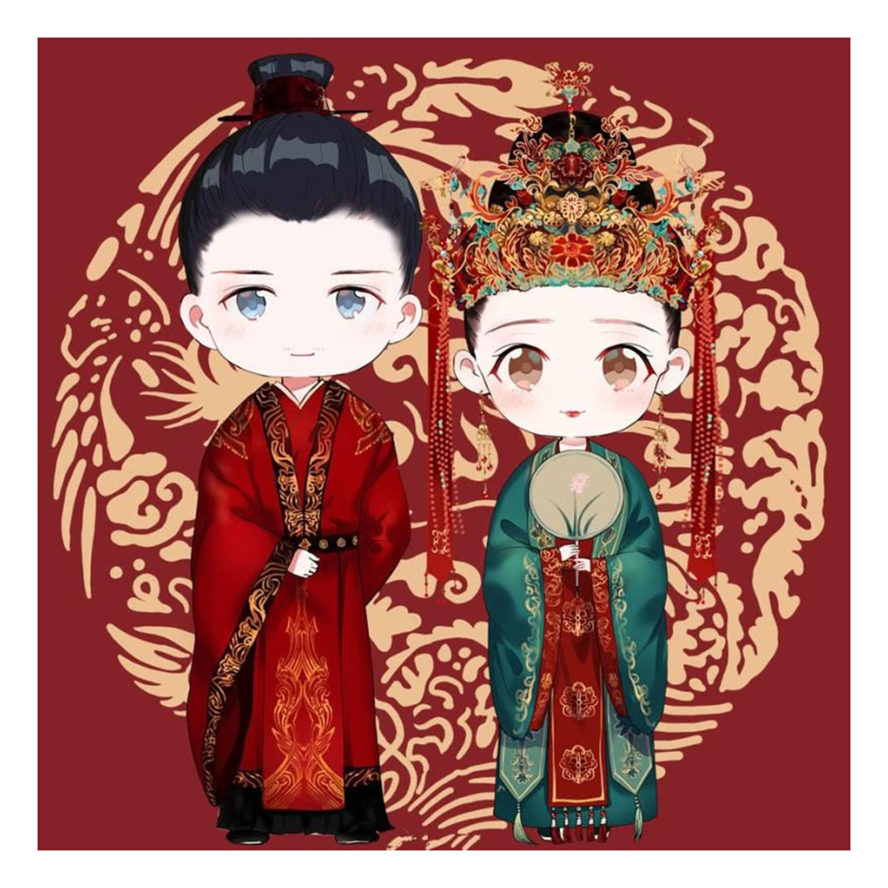 

Chinese Wedding Printed - 11CT Stamped Cross Stitch - 60*60CM, 501 Original