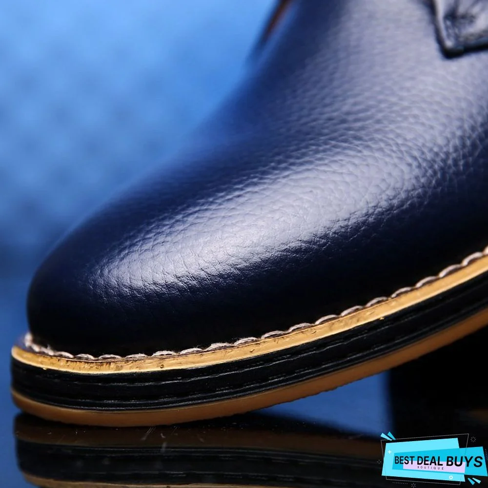Men Large Size Office & Career Split Joint Leather Shoes