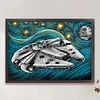 Star Wars Mechanical Spaceship-11CT Stamped Cross Stitch 60*45cm/23.62*17.72in(Big Size)