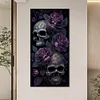 Dunkler Totenkopf – Diamantgemälde mit rundem Bohrer – 40 x 80 cm (große Größe)