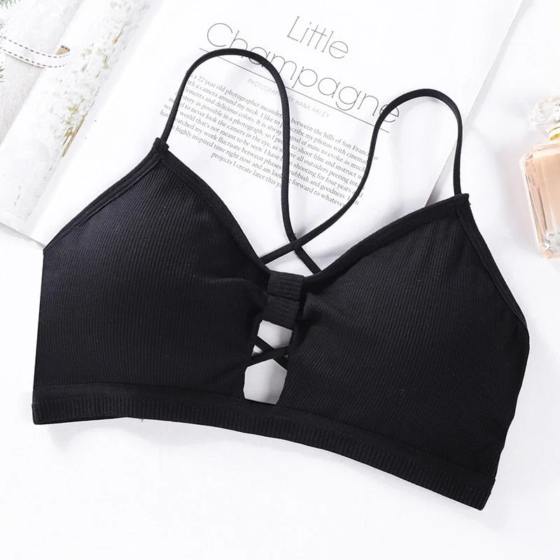 Sexy beautiful back bra sexy underwear seamless soft bra women wireless push bra comfortable underwear
