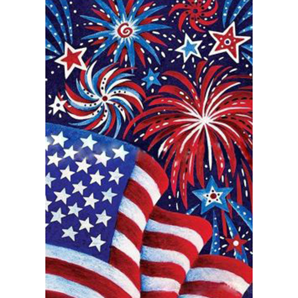 

(Multi-Size) American Flag - Round/Square Drill Diamond Painting - 30*40CM, Round diamond 30*40cm, 501 Original