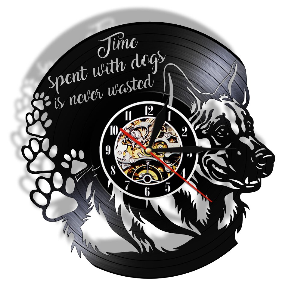 

German Shepherd Dog - Vinyl Record Wall Clock - Without LED, 501 Original