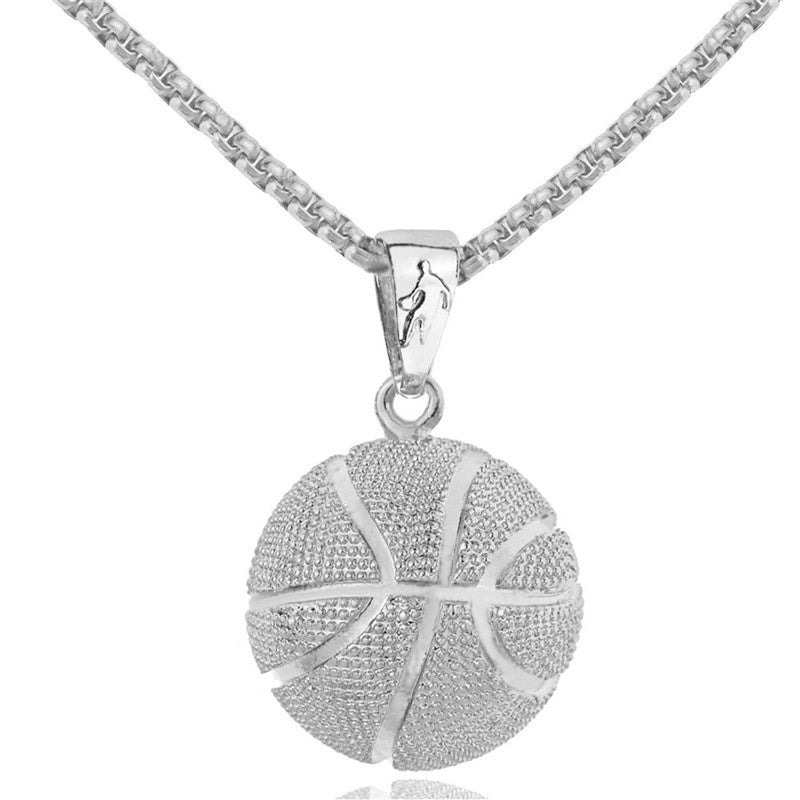 Casual Hip-hop Basketball Alloy Plating Women's Men's Pendant Necklace
