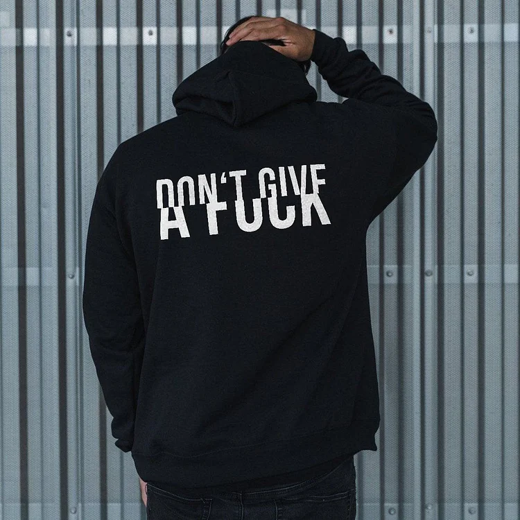 Don't Give A Fuck Printed Men's All-match Hoodie