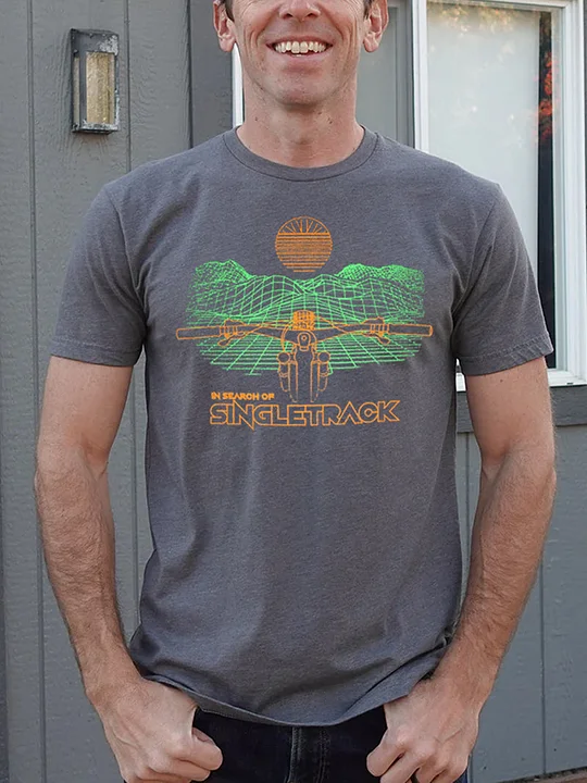 Mildstyles Men's Simple Outdoor Mountain Printed Short-sleeved T-Shirt