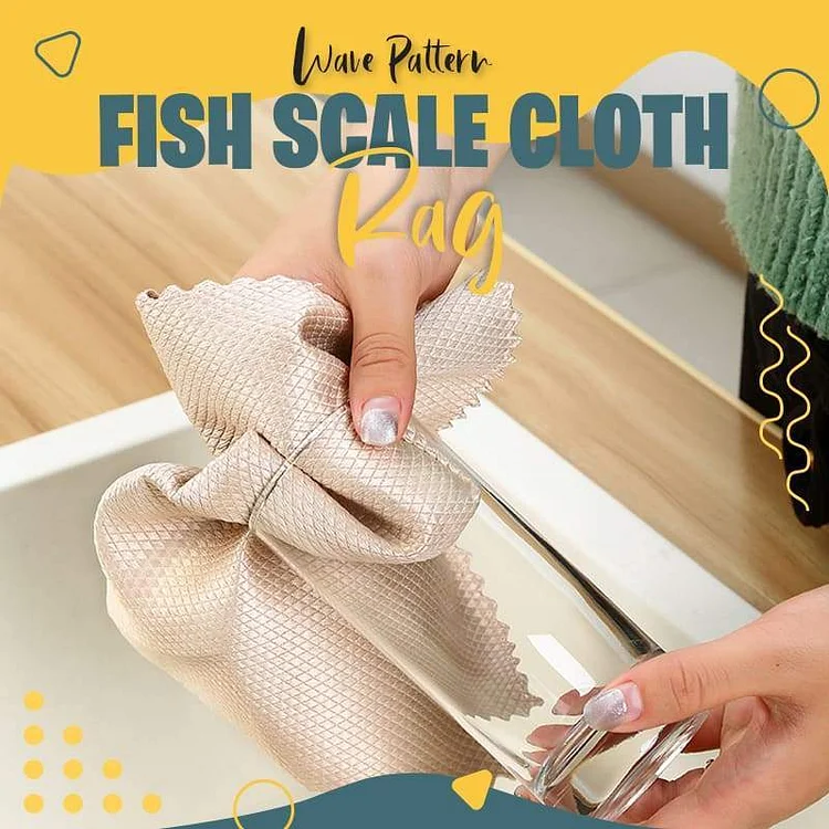 Bølgemønster Fish Scale Cloth Rag