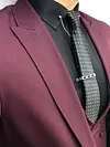 Olympia Claret Red  Slim Fit  Suit