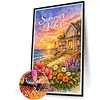 Summer Vacation Full DIY 5D Round Drill Diamond Art Kits Large Size 40*60cm Diamond Dots Paintings Picture Arts Craft Diamond Crystal Rhinestones Painting Kits for Adults/Beginners Gift Idea