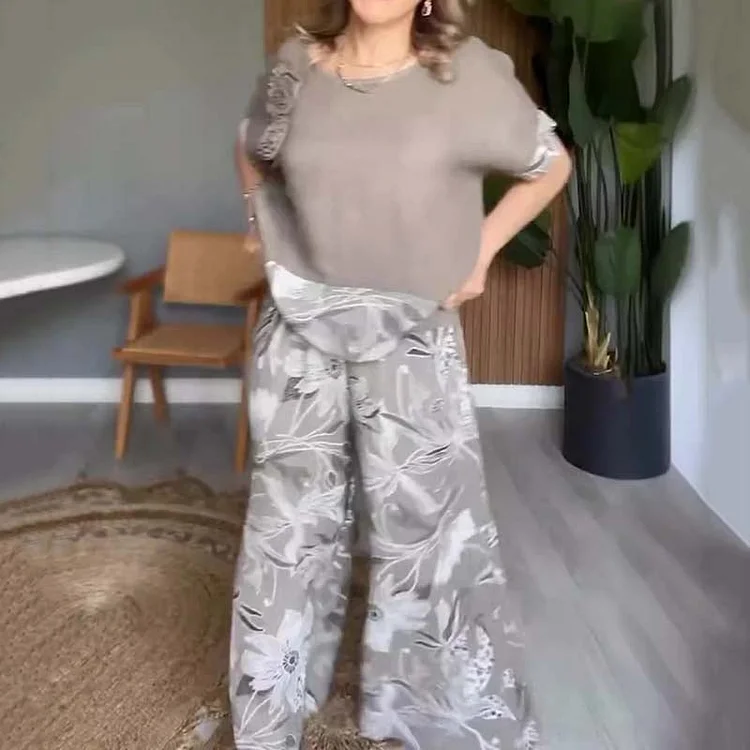 🌸Women's 2-Piece Floral Print Casual Set